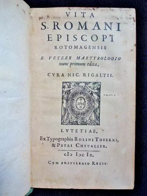 Vita S. Romani Episcopi Rotomagensis e Vetere Martyrologio