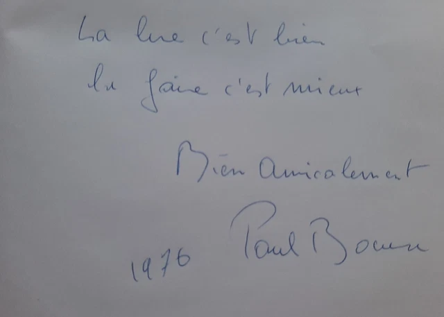 Menu Ancien Dédicacé - Paul Bocuse / Escoffier - Livre De Cuisine - Altes Kochbuch