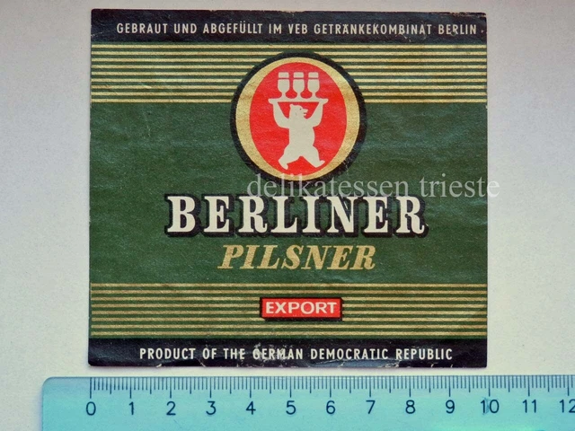 BIRRA BERLINER PILSNER bier beer DDR Germany vecchia ETICHETTA old LABEL vintage