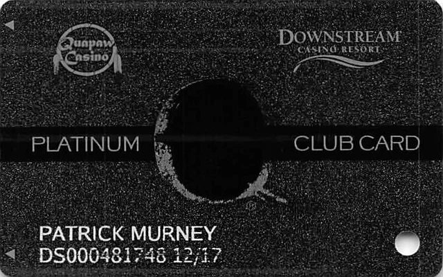 Quapaw & Downstream Casinos - Quapaw, IA - Rare 9th Issue Platinum Slot Card