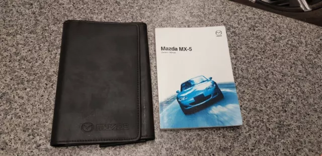 Mazda Mx5 Owners Hand Book - Mk2.5 2001 - 2005 - Used Manual / Handbook + Wallet