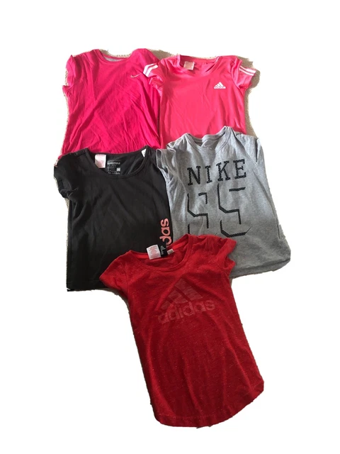 Girls Age 7-8 Clothes T-Bundle- all Adidas and nike