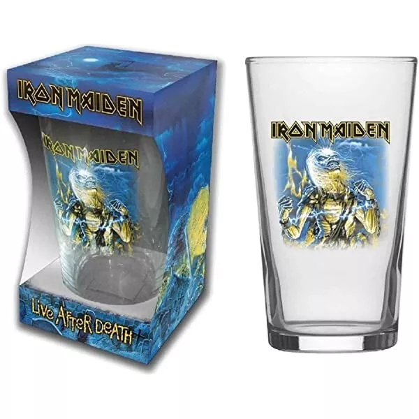 IRON MAIDEN live after death 1 pint beer glass