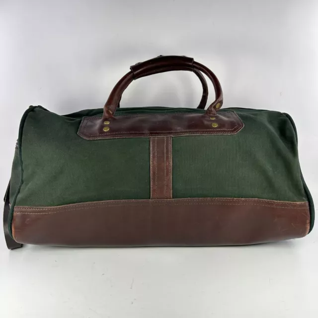VTG Orvis GOKEYS Green Canvas & Leather Hunting Travel Duffle Bag Battenkill 2