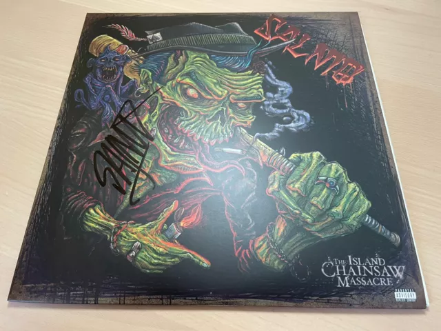 Vinile Salmo - The Island Chainsaw Massacre Lp Autografato Dischi Verdi