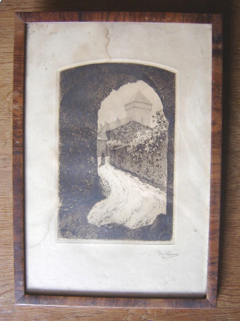 Gravure Originale Ernesto Tatafiore 'Ulysse' - Eau-forte Signée 1974 - 27,5x20 Cm - Art Contemporain Italien