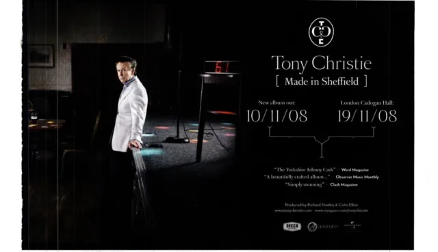 Wor11) Magazinwerbung 6X9" Tony Christie: Made In Sheffield Album