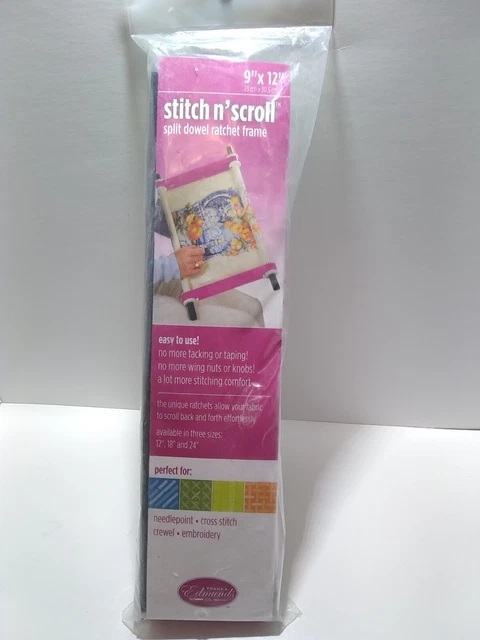 Marco Stretch 'N Scroll Frank Edmunds Co 9""x12"" punta de cruz punta de aguja NUEVO