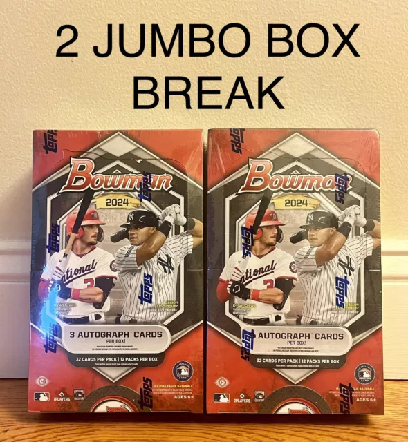 ARIZONA DIAMONDBACKS 2025 Bowman Baseball Jumbo Hobby 2 Box Team Break