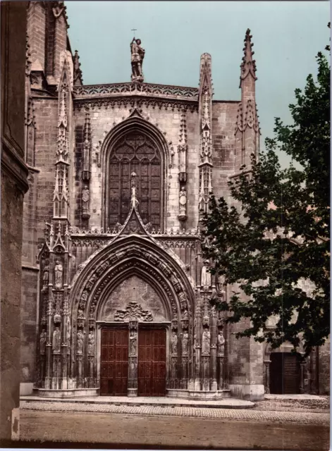 France, Provence. Aix. Cathédrale Saint-Sauveur. vintage print photochromie, v