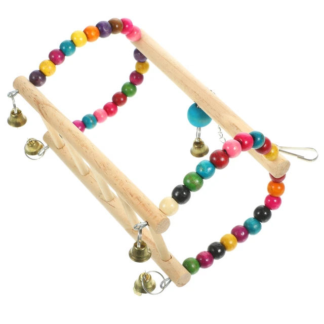 Balançoire/perchoir Pour Perroquets, Calopsittes, Inséparables - Jouet En Bois Pour Cage, équilibre, Activité - Intérieur/extérieur