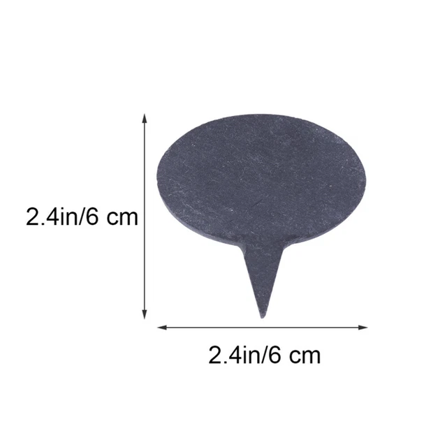 Targhe Per Piante In Ardesia - Set Da 10 Con Aste In Acciaio, Gessetti Inclusi