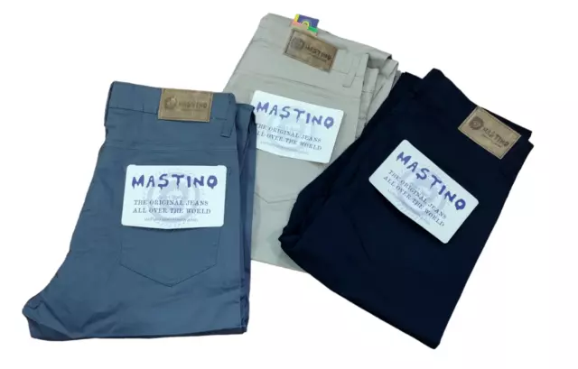 pantalone uomo MASTINO LEGGERI ESTIVI 100% cotone JEANS COLORATO REGULAR FIT