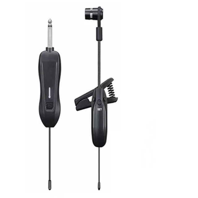 For Saxophone Microphone Receiver Transmitter For Saxophone Microphone Black