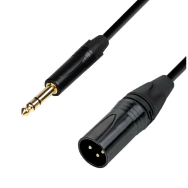 ENOVA, 10 meter unbalanced microphone cable, XLR male to 6.3mm jack mono 2  pin