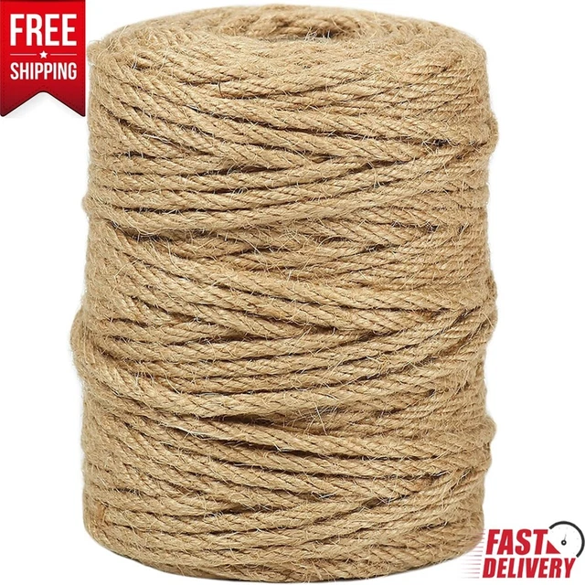 100m/lot 3 Ply Natural Jute Twine Burlap String Hemp Rope Wedding Gift Wrapping Cords Thread-in