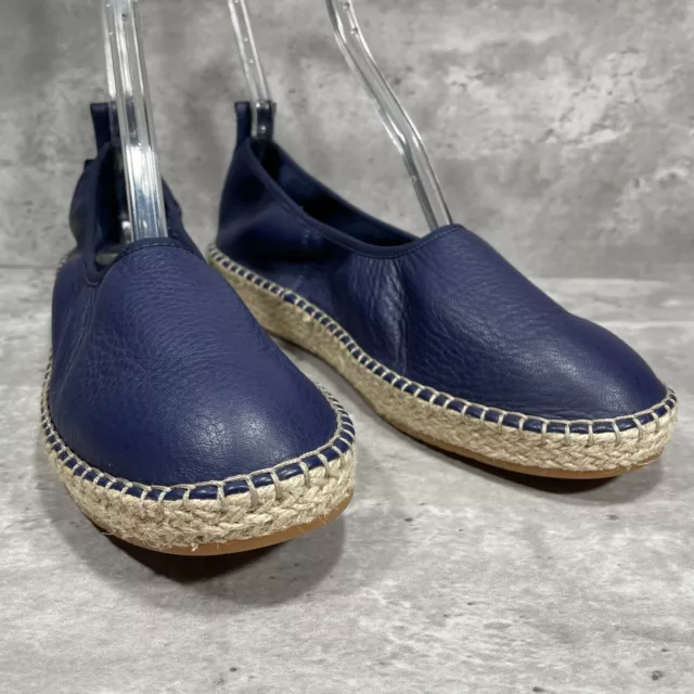 Cole Haan Grand.Os Blue Leather Espadrilles Slip On Flats Maine Classic 10.5 B