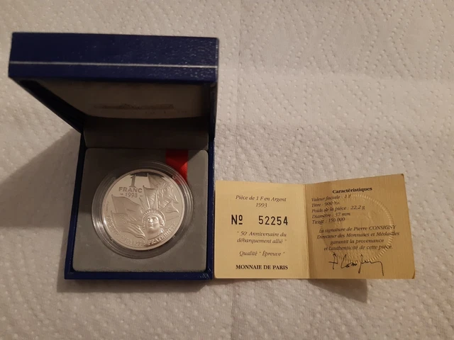 Médaille Argent Du Général DE GAULLE - Scellée Avec Certificat - MED32