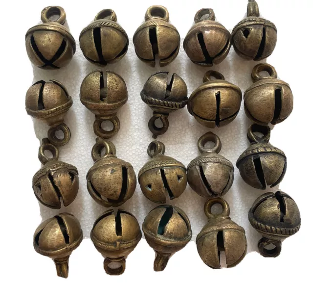 Antique Cow Bell rings   Well Solid Brass Metal Made Rich Patina Lot Of 25 pcs