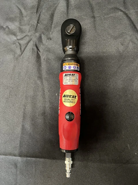Aircat 802 - 3/8" Twin Pawl Air Ratchet, 70 ft-lbs torque, 280 RPM quiet exhaust