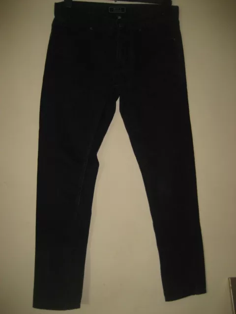 Bt31) Jeans Homme Noir 2/ Hommes Jambes Droites Taille 31 Jambes 32 Zip Fly