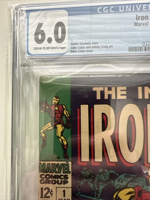 ⭐️NICE!!⭐️1968 Marvel The Invincible Iron Man #1 Silver Age First Issue CGC 6.0 2