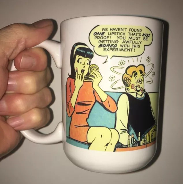 Archie & Veronica LIPSTICK KISSING Awkward Comic Panel LARGE 15 Oz Ceramic Mug