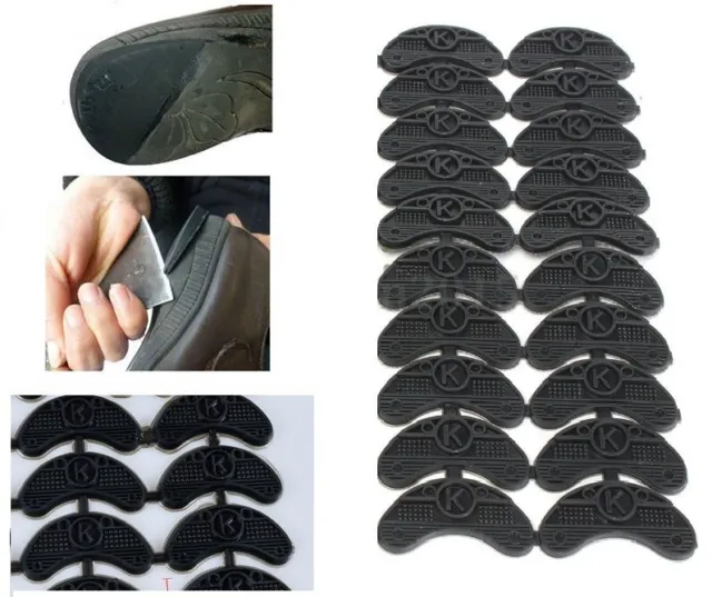 10 Pair Rubber Sole Replacement Heel Savers Toe Plates Tap DIY Glue On Shoes Pad