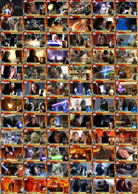 Revenge of The Sith Star Wars Inspired Movie Storyboard Trading Cards