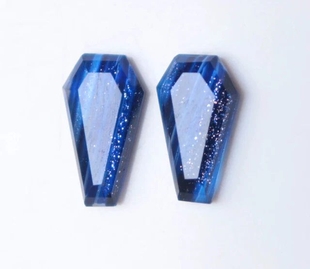 Iolite Moonstone Quartz 18X10 mm Coffin Shape Single Step Cut Flat Bottom