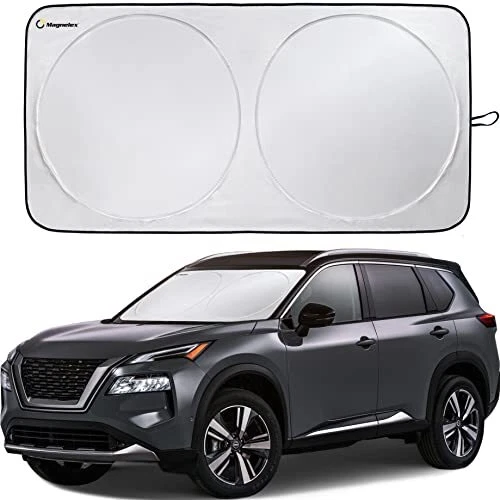Car Windshield Sunshade with Bonus Steering Wheel Cover Sun Shade. Reflective...