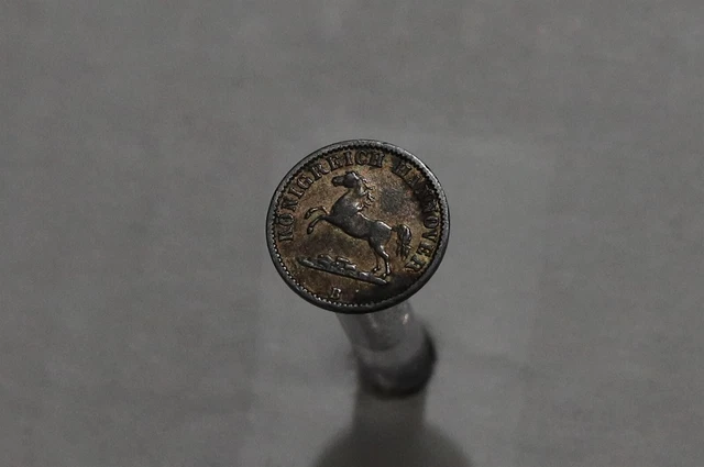 🧭 🇩🇪 Germany HANNOVER 1/2 GROSCHEN 1858 SILVER B56 #K9872