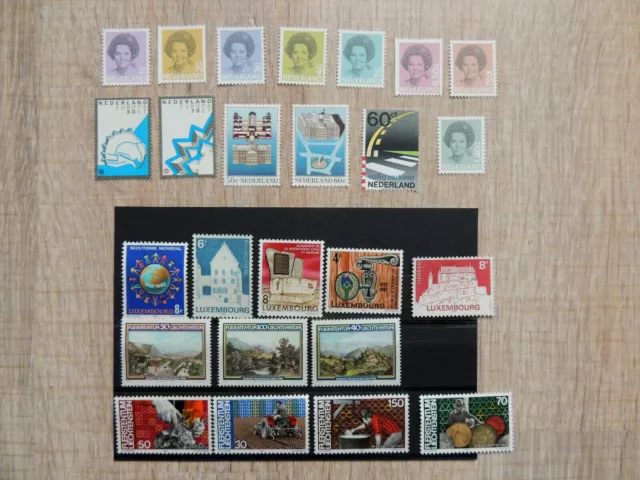 Briefmarken-Lichtenstein-Luxenburg-Niederlande aus einem Nachlass