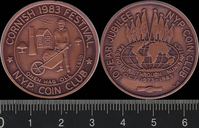 Australia: 1983 Cornish Festival NYP Coin Club 10 Year Jubilee medal