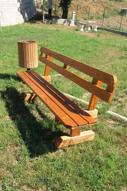 Panchina Con Spallette In Ghisa - Segheria Valle Sacra - Prodotti - Foto 6