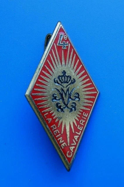 Insigne émail 4e Régiment De Cuirassiers (4e RC) Jeanne D'Arc - Badge Cavalerie Originale