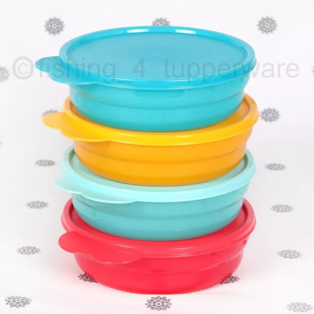 NEW Tupperware Everyday Bowls set of 4 Microwave Reheatable Colours