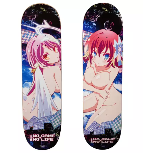 No Game No Life Anime - Skateboard Deck - Jibril & Steph Dola Official