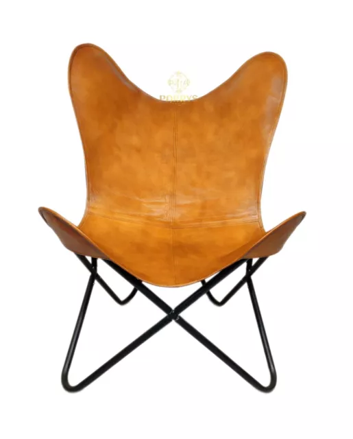 Mariposa Chair-Handmade Piel Original Relajante Silla para Oficina & Hogar