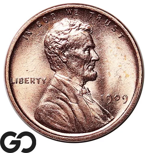 1909 VDB Lincoln Cent Wheat Penny, RED Gem BU Blazer ** Free Shipping!