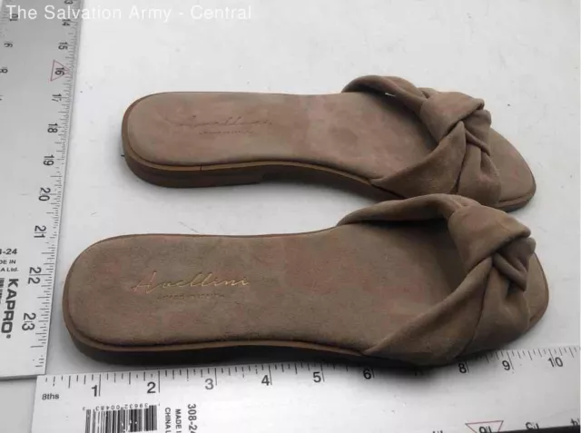 Avellini Womens Tan Vero Cuoio Suede Open Toe Slip-On Slide Sandals Size 39