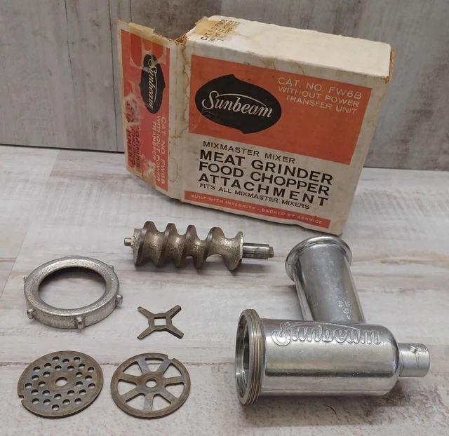 VINTAGE SUNBEAM MIXMASTER FW6B Meat Grinder Food Chopper Attachment 24