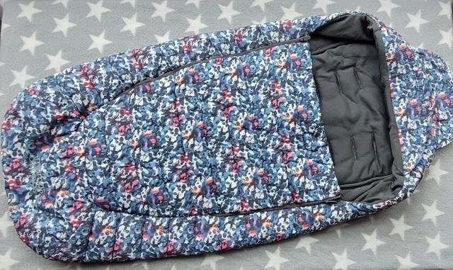 Mamas Papas Cold Weather Plus Footmuff Cosytoes Blue Floral Athleisure Flip XT2