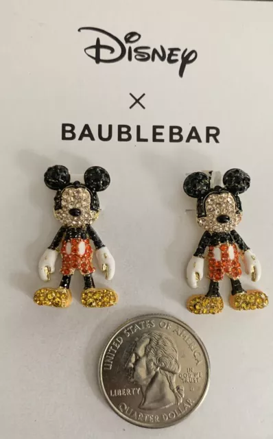 Disney X Baublebar Classic Mickey Mouse Crystal Pearls Stud Earrings