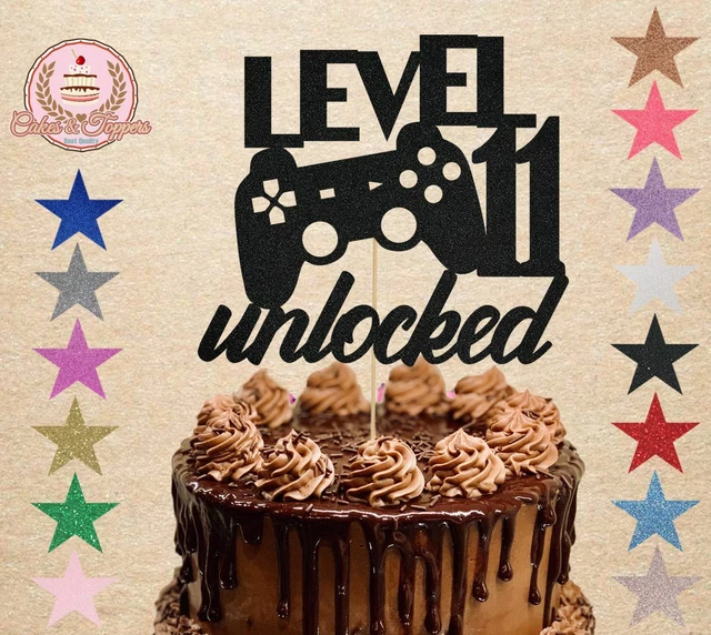 Topper Per Torta A Tema Controller Di Gioco, Livello Superiore Al 10 - Foto 3