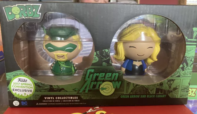 Funko Dorbz Green Arrow Black Canary 2-pack 2017 Spring convention Vaulted