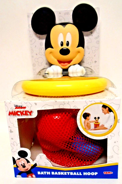 DISNEY MICKEY MOUSE Bath Basketball Hoop Toy, Wall Suction Cup