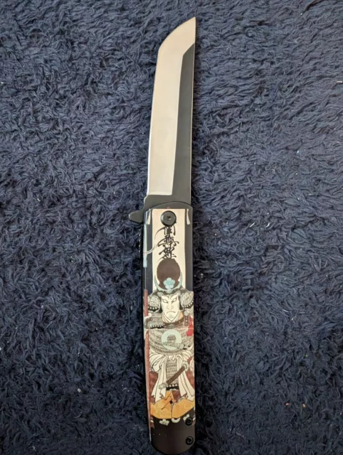 Japanese Art Tanto Blade Folding Knife
