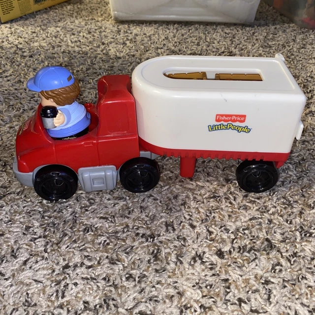 CABINE SEMI CAMION ET REMORQUE Fisher Price Little People sons ?�lectroniques FONCTIONNE EUR 16 