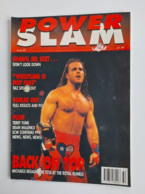 1998 Power Slam UK Magazine Issue 32 WWE WWF WCW Shawn Michaels Attitude Era